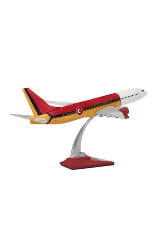 Zekupp Boeing 737-800 1/100 Ölçek Sarı Kırmızı Klasik Maket Uçak