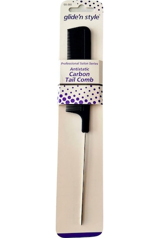 Glide'n Style GS-265 Metal Uçlu Antistatik Karbon Krepe Tarağı