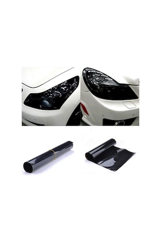 Far Stop Filmi Far Folyosu Koyu Parlak Siyah Far Çizik Çizilme Engelleyici Folyo 100cm X 30cm