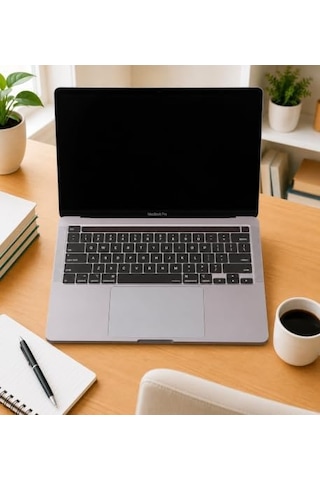 Macbook Pro Klavye Koruyucu Us Amerikan Düz Enter Touch Bar Uyumlu 13 İnç A2251 A2289 A2338 M1/m2 16 İnç A2141 Ultra İnce Siyah