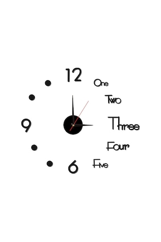 Mufunye 40cm Sessiz Akrilik Dıy Duvar Saati - Siyah, Altın, Gümüş Seçenekli - Yaratıcı Tasarım Çok Renki