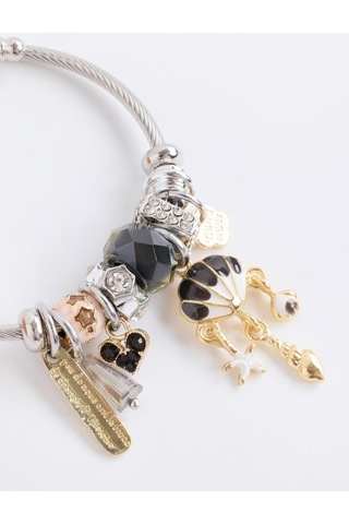 Jimmy Key Jimmy Key Gümüş Rengi Çok Figürlü Çelik Charm Bileklik 6sw348049161