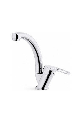 Purvex Home Klasik Kuğu Lavabo Bataryası Aç Kapa Eviye Musluğu Mutfak Ve Banyo Tezgah Üstü Krom Pirinç Musluk Batarya Seti Lüks Döner Borulu
