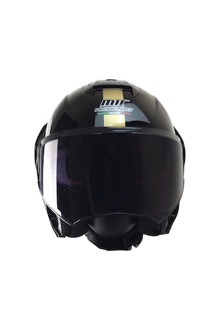Mts 969 Çene Açılır Modüler Kask Orbit P.siyah-gold Siyah Camlı+güneş Vizörlü