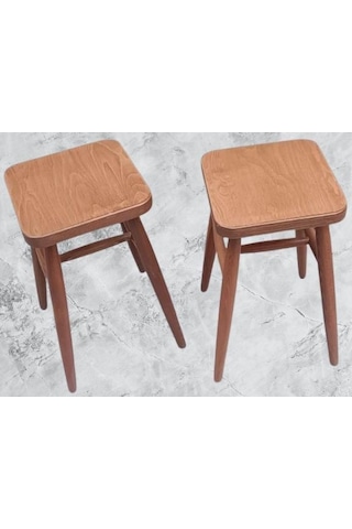 Tabure 90379 Model Kayın Ayak Güçlendirilmiş Bağlantı Papel Oturum Ceviz El Yapım