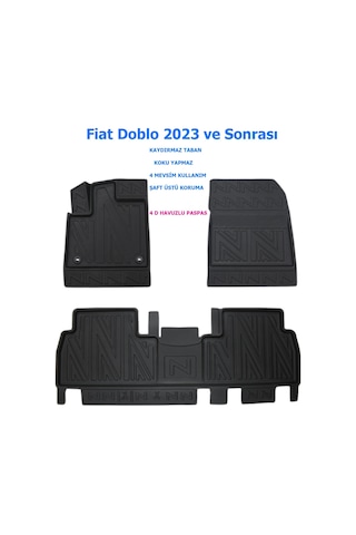 Fiat Doblo 2023 Ve Sonrası 4d Premium Havuzlu Paspas