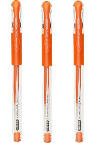 Uniball Signo Needle 0.38 İğne Uçlu Jel Kalem Mandalina Üç Adet