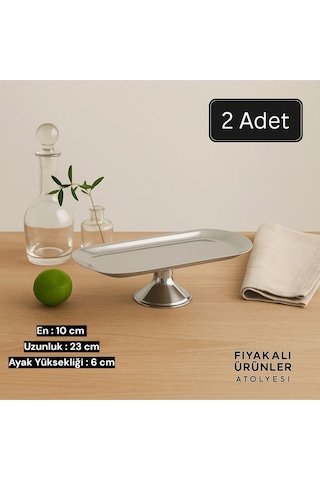 10x23 Cm Ayaklı Kayık Gold Sunumluk,çerezlik,kahvaltı Tabağı,sunum Tabağı,kozmetik,takı Tabağı Gümüş