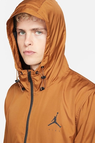 Nike Jordan Jumpman Half Zip Men's Hoodie Erkek Kapüşonlu Yarım Fermuarlı Sweatshirt Kahverengi Kahverengi