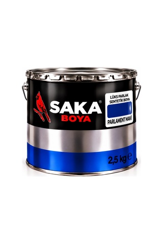 Saka Boya Lüks Parlak Sentetik Boya Parlamento Mavisi 2,5 Kg