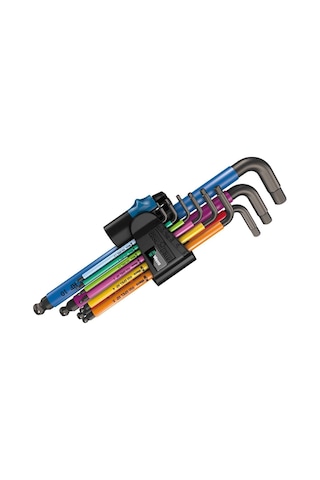 Wera 950/9 Spkl Renkli Gövde Uzun Top Başlı Alyan Anahtar Takımı 05073593001