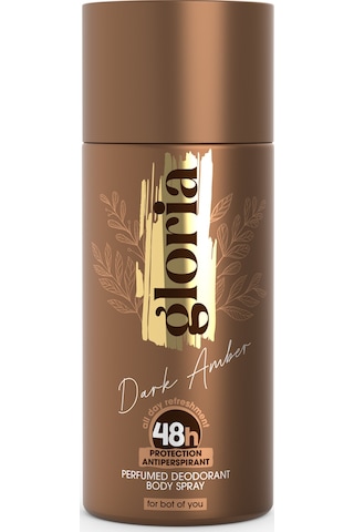 Gloria Perfume Dark Amber Antiperspirant 48h Unisex Deodorant 150 Ml