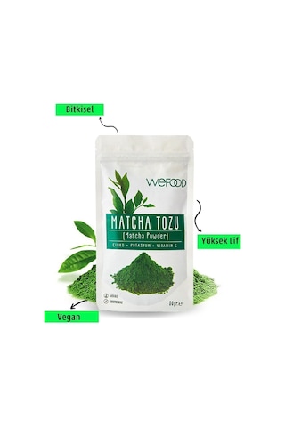 Wefood Matcha Tozu Glütensiz Vegan Katkısız 50 Gr