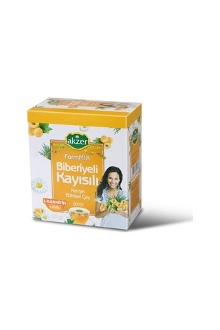 Akzer FormMix Biberiyeli Kayısılı Karışık Bitki Süzen Poşet Çay 60 x 1.5 G