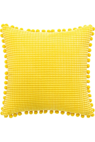 Wezone Kuru Mısır Desenli Kadife Yastık Kılıfı, Modern Ev Dekoru, 45x45 Cm, Sarı, Yumuşak Dokuma, Temizliği Kolay İç Dolgu Hariç Diğer