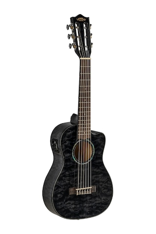 Lanikai Qm-bkceg Quilted Maple Elektro Guitalele - Siyah Profesy
