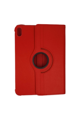 Storeşahin Apple Apple Uyumlu iPad 2025 10.9 10.nesil A16 Kılıf 360 Tablet Deri Kılıf - Kırmızı Shn0720