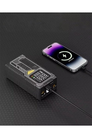 4000mah Ha Kompresörü Powerbank Özellikli Kompresör Araba Bisiklet Top Lastik Şişirme Pompası