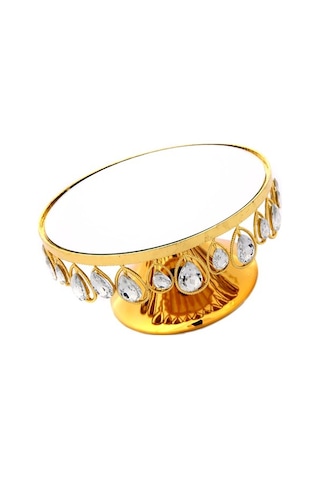 Vitale Nila Gold Ayaklı Tabak 22X11 CM Ak.Hq0010