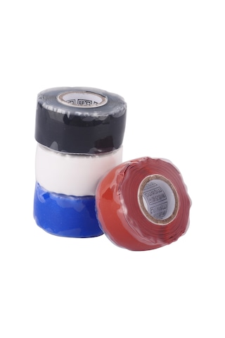 Geeroyoo Kırmızı Silikon Kauçuk Kendine Yapışkan Band: 25mmx3m, Su Geçirmez, Yüksek Isı Dayanıklı -50 C/+260 C , Elektrikli Bağlantılar, Araç, Gemi Tamiri İçin