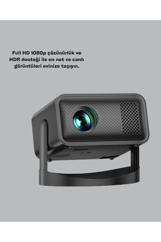 Android Tv 11 İşletim Sistemli Elektrikli Odaklama Projektör