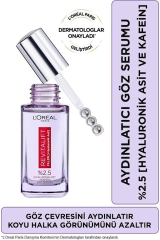 L'Oréal Paris Revitalift Filler Aydınlatıcı Göz Serumu 20ml &hydra Nem İle Dolgunlaştıran Serum 150ml pkthydrsrmfllrsrm-9427