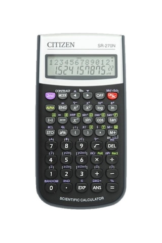 Citizen SR-270N 236 Bilimsel Fonksiyonlu 12 Hane Hesap Makinesi