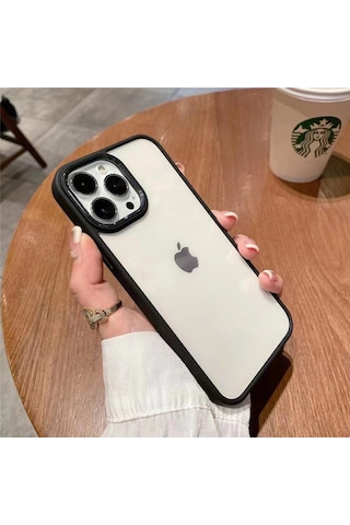 Apple Uyumlu iPhone 13 Pro Max (6.7) Lüx Seffaf Yanlari Silikon Kapak 544183661