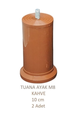 Tuana Ayak 10 cm M8 Cıvatalı Kahve (2 Adet)