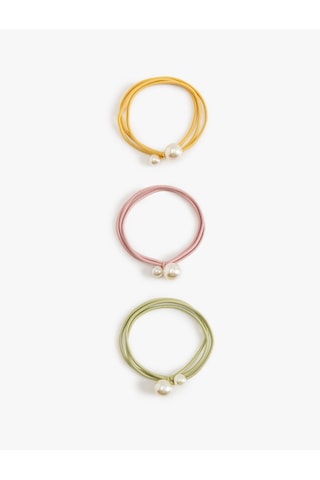 Koton Boncuklu Lastik Toka Seti Multıcolor 5wkg70047aa Mavi