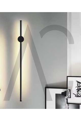 12w 80 Cm Siyah Dikey Aplik - Gün Işığı 4200k Siyah