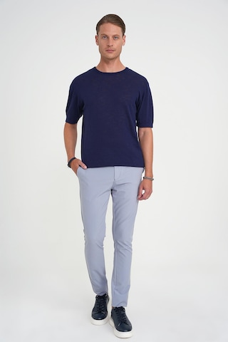 Efor Comfort Fit Bisiklet Yaka Kısa Kol Spor Lacivert Triko Tr 881 Lacivert