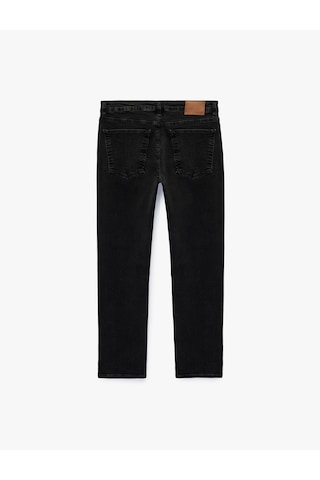 Koton Pamuklu Normal Bel Straight Fit Jean Pantolon - Mark Jean Siyah 6sam40148nd