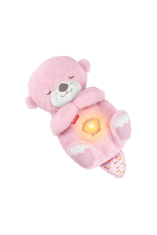 Fisher Price Uyku Arkadaşı Su Samuru Pembe, Nefes Alıp Veren Pelüş Bebek Oyuncağı Jlj33