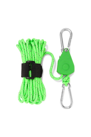 Geeroyoo Alüminyum Nylon Tente Sabitleyici, Hızlı Rope Uzunluğu Ayarlayıcı, Dış Mekan Kayar Teker, 4mm Yeşil S Boy Yeşil