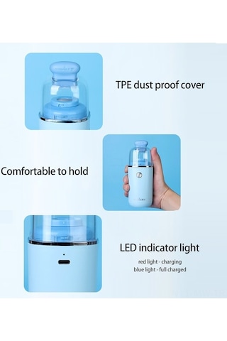 Novahub Mavi, Pembe, Sarı 600mah Şarjlı Masaüstü Vakum Seti