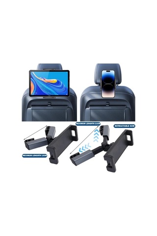 Pratik Koltuk Arkası Ayarlanabilir Tablet Telefon Tutucu