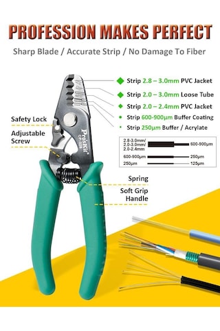Proskıt Cp-328 Fiber Optik Kablo Soyucu