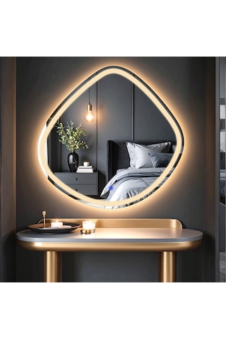 Arelu Günışığı Lazer Kumlamalı Lavabo & Banyo Aynası Dokunmatik Sensörlü 90 X 90
