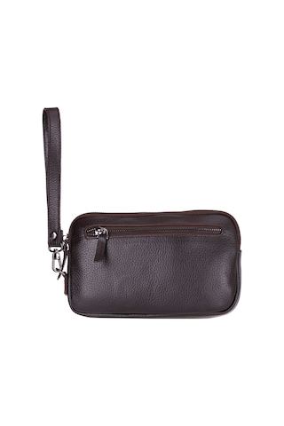 Bloominbag Majeste Nude Buff Brown Curated Deri Clutch Bag Kahverengi