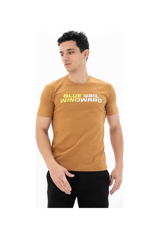 AR-MA Arma Erkek Slim Fit Bisiklet Yaka Tişört Y25344452401 Kahverengi