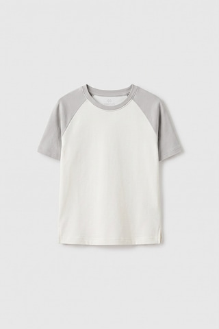 Ekru-taş Standart Fit Reglan Kollu Kız Çocuk T-shirt - 75180 Ekru/taş