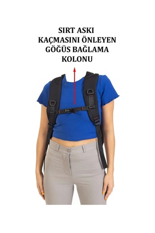 Sportif Darbe Emici Su Geçirmez 13,3-14 İnç Antrasit Laptop Sırt Çantası Renkli Çok Renkli