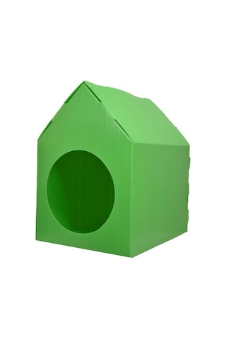 Temel Özel Üretim Plastik Kedi Evi Yeşil