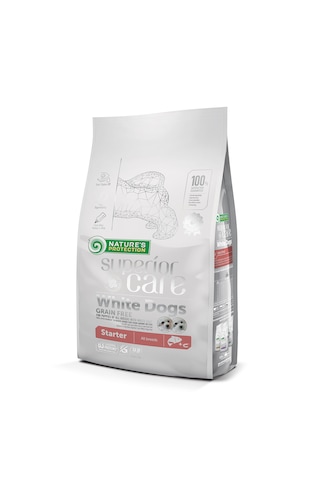 Nature's Protection Superior Care Beyaz Tüylü Köpekler İçin Tahılsız Somonlu Tüm Irklar Yavru Başlangıç Köpek Maması 17kg