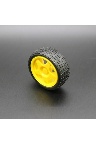 4 Adet - Arduino Robot Tekerlek Ve Dc Motor Seti 250Rpm Dc Motor N11.1046