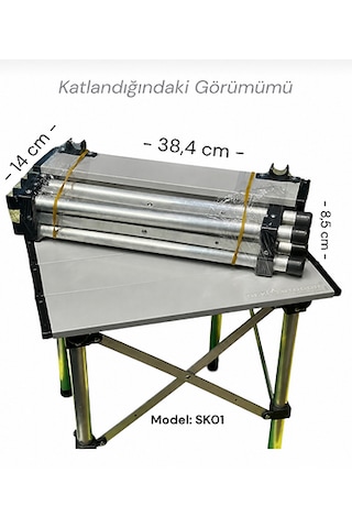 Motorcu Masası Alüminyum Sehba Sekoutdoor Sk01 Açık Gri