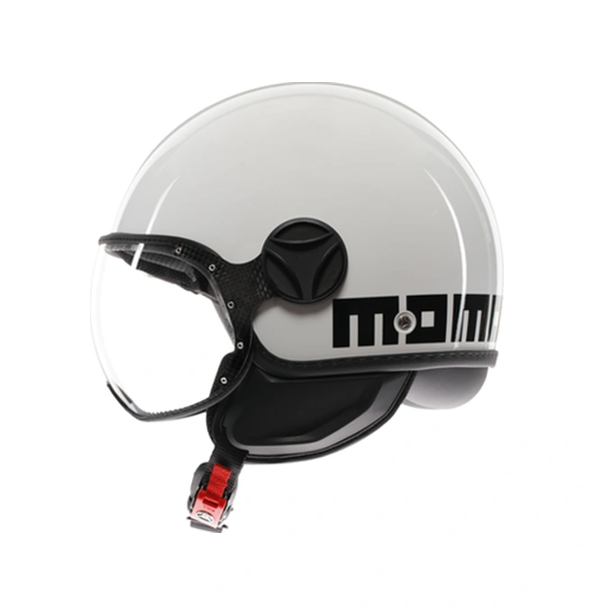 MomoDesign FGTR Classıc Mono Açık Kask Beyaz Siyah