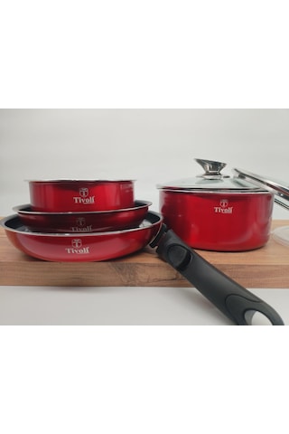 Tivoli Metallic Line Red Collection 9 Parça Tencere Takımı