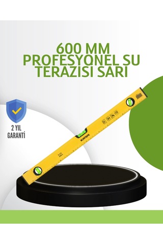 Hassas Ölçüm Sağlayan 600 Mm Sarı Su Terazisi Belirtilmemiş